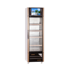 308L Single Temperature Opening Glass Door Multimedia Showcase with LED Screen